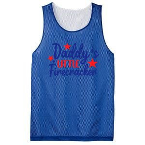 Daddys Little Firecracker Freedom 4t Of July Gift Mesh Reversible Basketball Jersey Tank