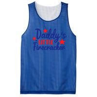 Daddys Little Firecracker Freedom 4t Of July Gift Mesh Reversible Basketball Jersey Tank