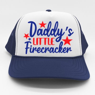 Daddys Little Firecracker Freedom 4t Of July Gift Trucker Hat