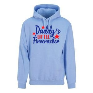 Daddys Little Firecracker Freedom 4t Of July Gift Unisex Surf Hoodie