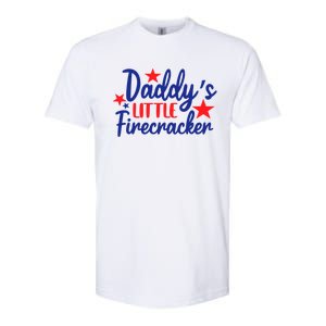 Daddys Little Firecracker Freedom 4t Of July Gift Softstyle CVC T-Shirt