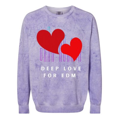 Deep Love For Edm Electronic Dance Music Humor Colorblast Crewneck Sweatshirt