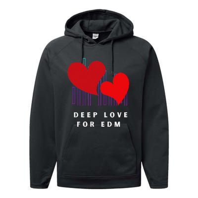 Deep Love For Edm Electronic Dance Music Humor Performance Fleece Hoodie