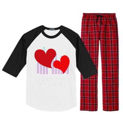 Deep Love For Edm Electronic Dance Music Humor Raglan Sleeve Pajama Set