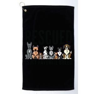 Dog Lovers For Women Men Kids Rescue Dog Platinum Collection Golf Towel