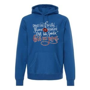 Dance Like Frosty Shine Rudolph Give Santa Love Like Jesus Gift Premium Hoodie