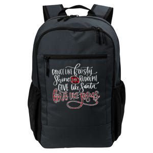 Dance Like Frosty Shine Rudolph Give Santa Love Like Jesus Gift Daily Commute Backpack