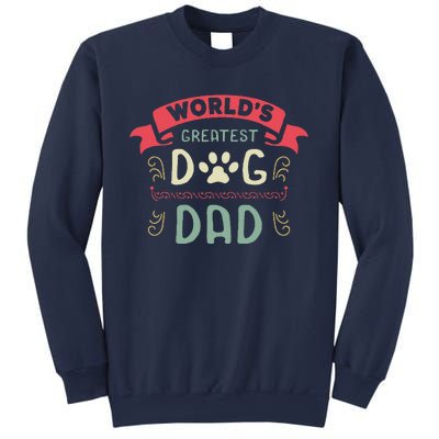 Dog Lover Fathers Day Paw Love Bark Puppy Breeder Doggy Sweatshirt