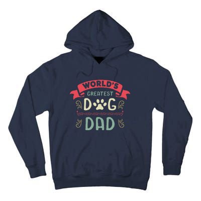 Dog Lover Fathers Day Paw Love Bark Puppy Breeder Doggy Tall Hoodie