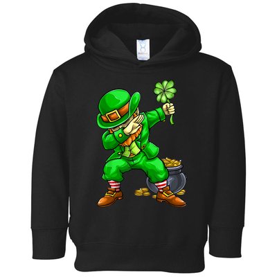 Dabbing Leprechaun Face Mask St Patrick's Day Toddler Hoodie