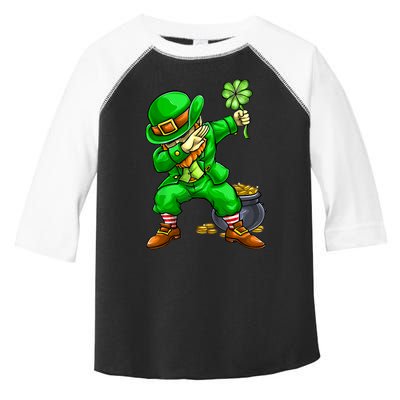 Dabbing Leprechaun Face Mask St Patrick's Day Toddler Fine Jersey T-Shirt