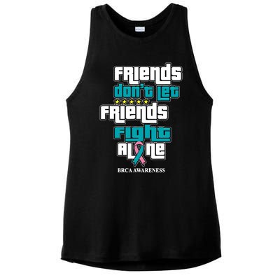 Dont Let Friends BRCA Awareness Ladies PosiCharge Tri-Blend Wicking Tank