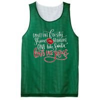 Dance Like Frosty Shine Like Rudolph Give Like Santa Love Like Jesus Christmas Mesh Reversible Basketball Jersey Tank