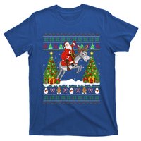 Donkey Lover Funny Ugly Santa Riding Donkey Christmas Gift T-Shirt