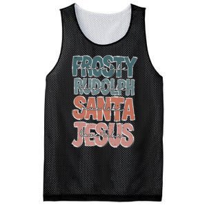 Dance Like Frosty Shine Rudolph Give Santa Love Like Jesus Mesh Reversible Basketball Jersey Tank