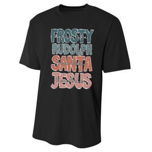 Dance Like Frosty Shine Rudolph Give Santa Love Like Jesus Performance Sprint T-Shirt