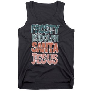 Dance Like Frosty Shine Rudolph Give Santa Love Like Jesus Tank Top