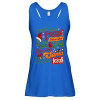 Dance Like Frosty Shine Rudolph Give Santa Love Like Jesus Ladies Essential Flowy Tank