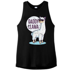 Daddy Llama Funny Dad Gift Fathers Day Ladies PosiCharge Tri-Blend Wicking Tank