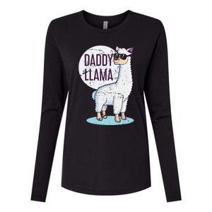 Daddy Llama Funny Dad Gift Fathers Day Womens Cotton Relaxed Long Sleeve T-Shirt