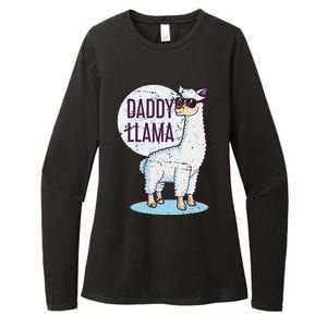 Daddy Llama Funny Dad Gift Fathers Day Womens CVC Long Sleeve Shirt