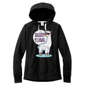 Daddy Llama Funny Dad Gift Fathers Day Women's Fleece Hoodie