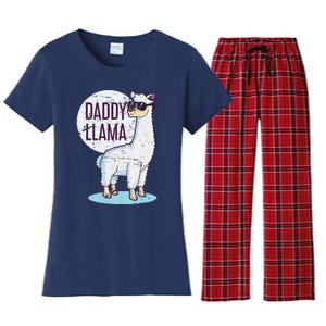 Daddy Llama Funny Dad Gift Fathers Day Women's Flannel Pajama Set