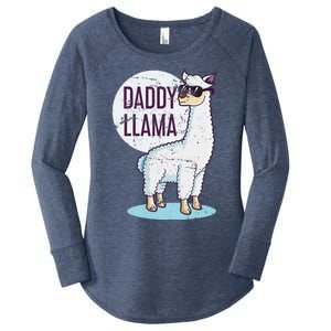 Daddy Llama Funny Dad Gift Fathers Day Women's Perfect Tri Tunic Long Sleeve Shirt