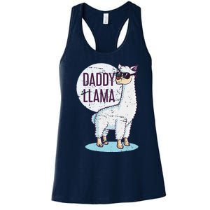 Daddy Llama Funny Dad Gift Fathers Day Women's Racerback Tank