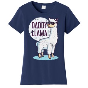 Daddy Llama Funny Dad Gift Fathers Day Women's T-Shirt