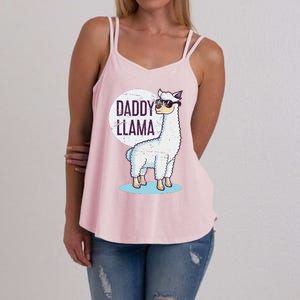 Daddy Llama Funny Dad Gift Fathers Day Women's Strappy Tank