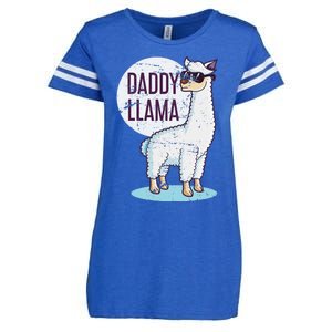 Daddy Llama Funny Dad Gift Fathers Day Enza Ladies Jersey Football T-Shirt