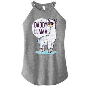 Daddy Llama Funny Dad Gift Fathers Day Women's Perfect Tri Rocker Tank