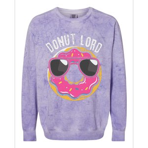 Donut Lord Funny Doughnut Lover Colorblast Crewneck Sweatshirt