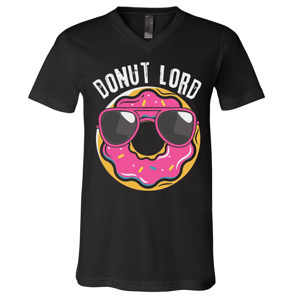 Donut Lord Funny Doughnut Lover V-Neck T-Shirt