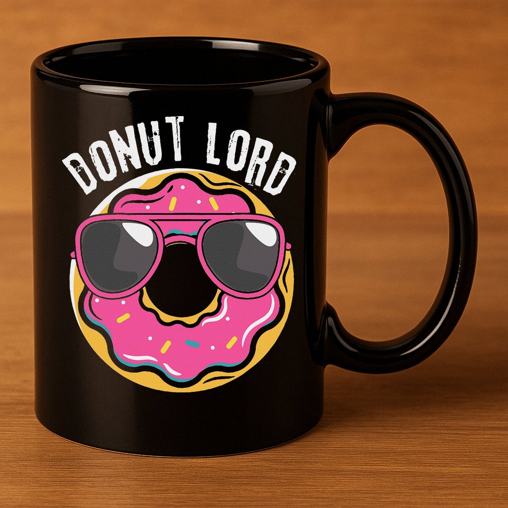 Donut Lord Funny Doughnut Lover 11oz C Handle Ceramic Mug