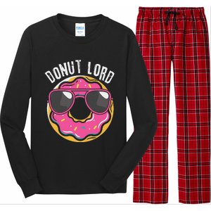 Donut Lord Funny Doughnut Lover Long Sleeve Pajama Set