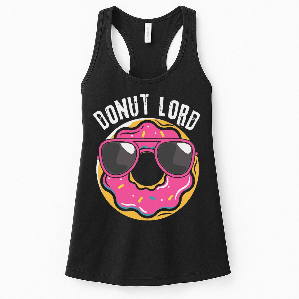 Donut Lord Funny Doughnut Lover Womens Tank Top