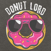 Donut Lord Funny Doughnut Lover Cotton Canvas Backpack