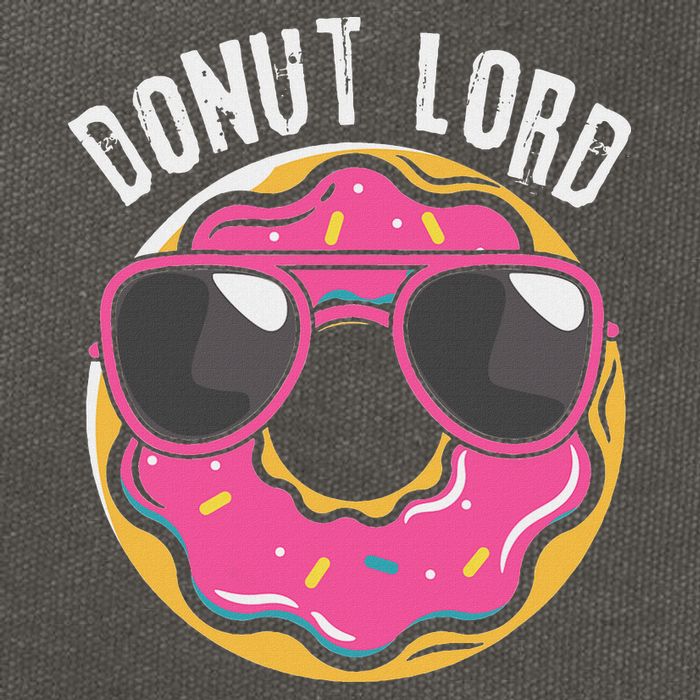 Donut Lord Funny Doughnut Lover Cotton Canvas Backpack