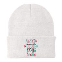 Dance Like Frosty Shine Like Rudolph Give Like Santa Love Like Jesus Knit Cap Winter Beanie