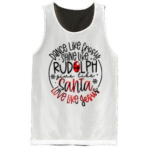 Dance Like Frosty Shine Rudolph Give Santa Love Like Jesus Mesh Reversible Basketball Jersey Tank