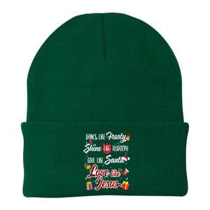 Dance Like Frosty Shine Rudolph Give Santa Love Like Jesus Knit Cap Winter Beanie