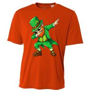 Dabbing Leprechaun Funny Gifts St Patricks Day Cooling Performance Crew T-Shirt