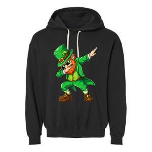 Dabbing Leprechaun Funny Gifts St Patricks Day Garment-Dyed Fleece Hoodie