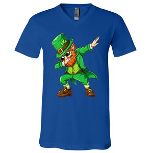 Dabbing Leprechaun Funny Gifts St Patricks Day V-Neck T-Shirt