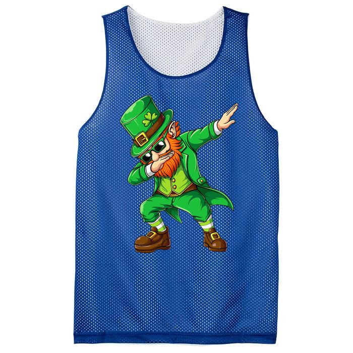 Dabbing Leprechaun Funny Gifts St Patricks Day Mesh Reversible Basketball Jersey Tank