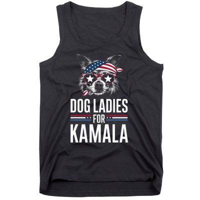 Dog Ladies For Kamala Funny Dog 2024 President Kamala Harris Tank Top