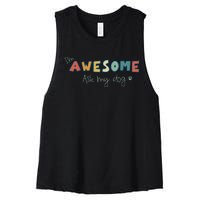 Dog LoverS Funny IM Awesome Ask My Dog Women's Racerback Cropped Tank