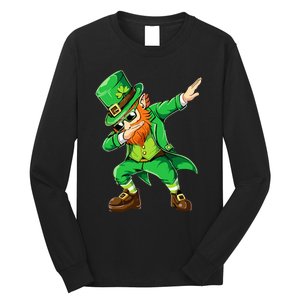 Dabbing Leprechaun Funny Gifts St Patricks Day Long Sleeve Shirt